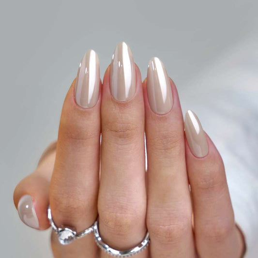 Hailey Glazed Press On Nails