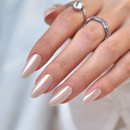 Hailey Glazed Press On Nails