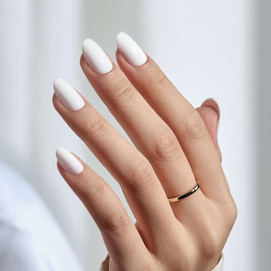 Milk Press On Nails