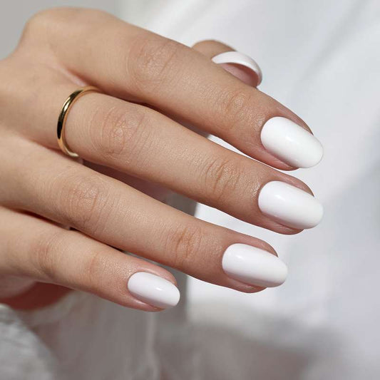 Milk Press On Nails